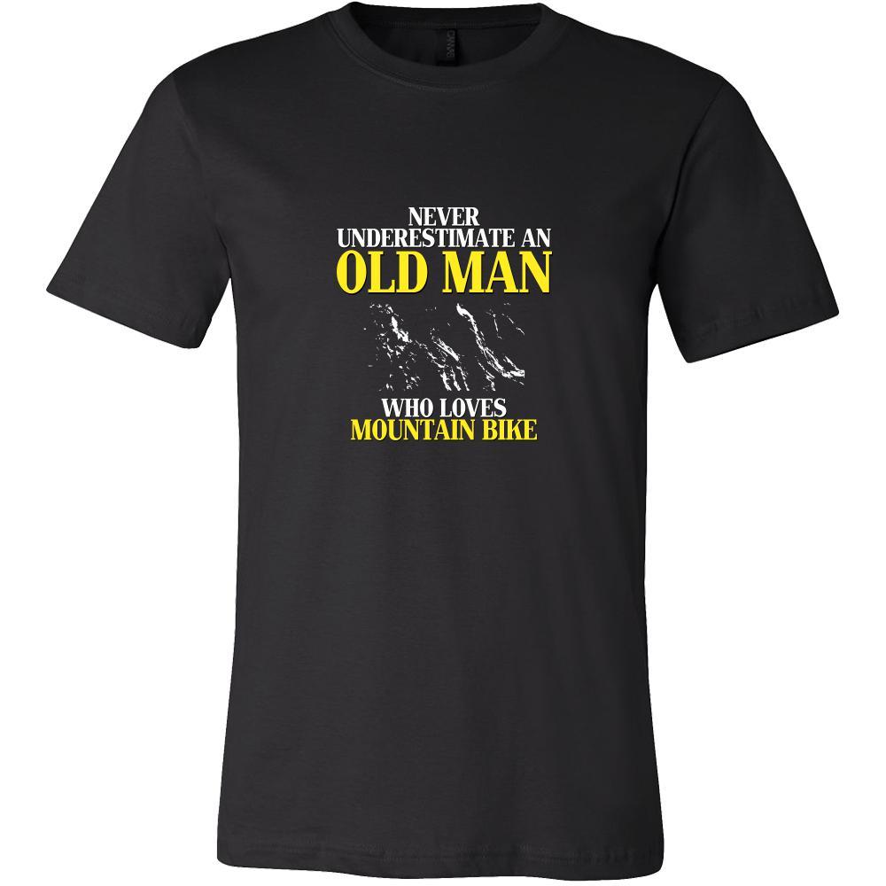 Mountain bike Shirt - Never underestimate an old man who loves mountain bike Grandfather Hobby Gift-T-shirt-Teelime | shirts-hoodies-mugs