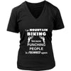 Mountain biking - I go Mountain biking because punching people is frowned upon - Biker Hobby Shirt-T-shirt-Teelime | shirts-hoodies-mugs