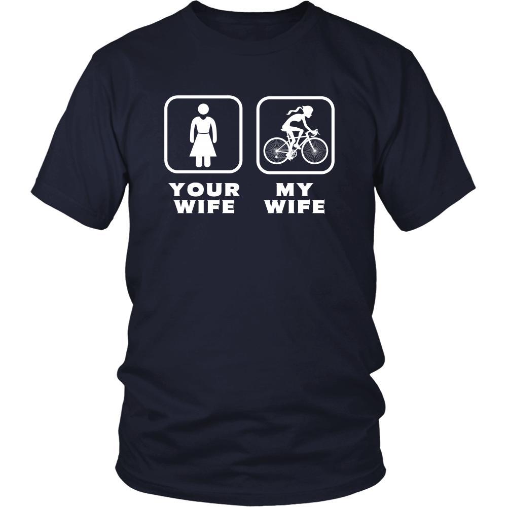 Mountain Biking - Your wife My wife - Father's Day Hobby Shirt-T-shirt-Teelime | shirts-hoodies-mugs