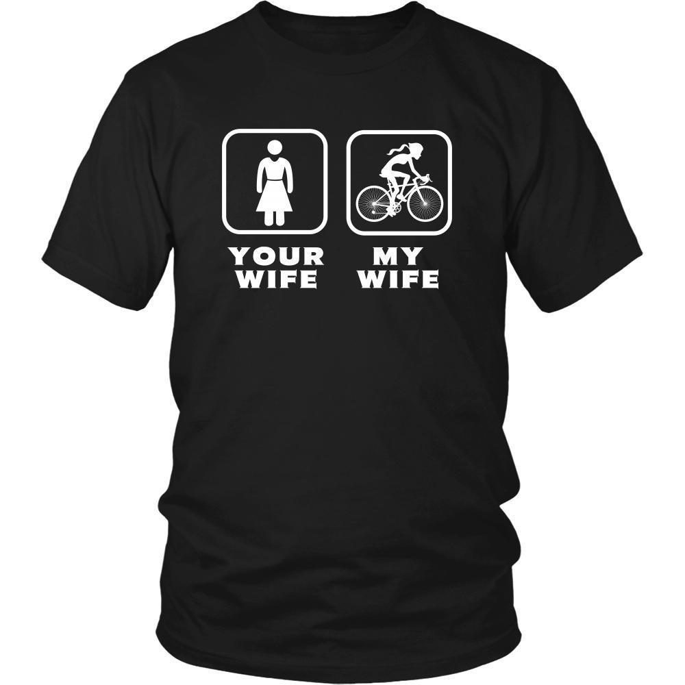 Mountain Biking - Your wife My wife - Father's Day Hobby Shirt-T-shirt-Teelime | shirts-hoodies-mugs