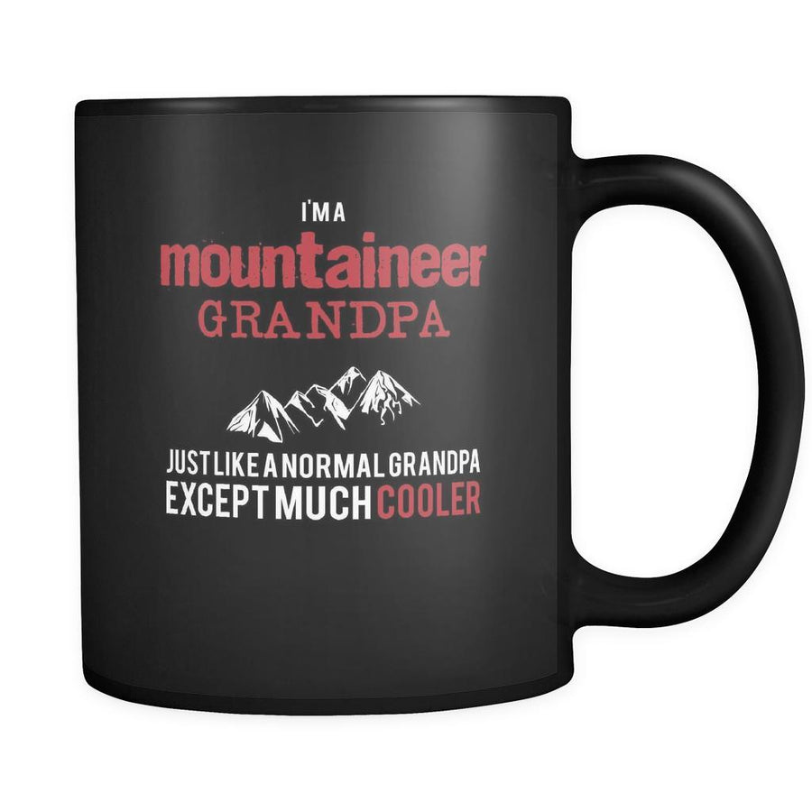 Mountaineering I'm a mountaineer grandpa just like a normal grandpa except much cooler 11oz Black Mug-Drinkware-Teelime | shirts-hoodies-mugs