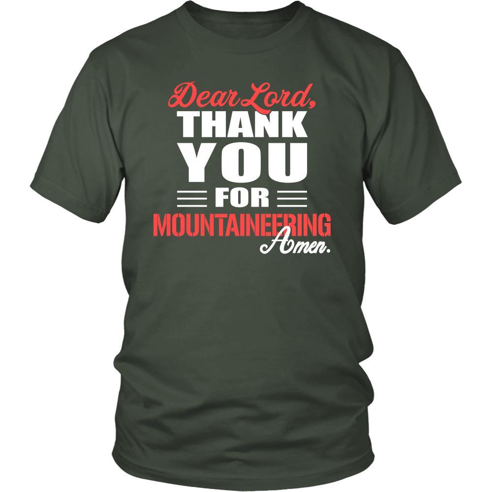 Mountaineering Shirt - Dear Lord, thank you for Mountaineering Amen- Hobby-T-shirt-Teelime | shirts-hoodies-mugs