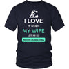 Mountaineering Shirt - I love it when my wife lets me go Mountaineering - Hobby Gift-T-shirt-Teelime | shirts-hoodies-mugs