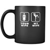 Muay thai Your wife My wife - 11oz Black Mug-Drinkware-Teelime | shirts-hoodies-mugs