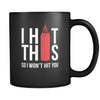 Mug Boxing Boxing Gifts - I hit this so I won't hit you - Boxing Mug Boxing Coffee Cups (11oz) Black-Drinkware-Teelime | shirts-hoodies-mugs