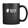Mug Firefighter gifts Firefighter mug - Where my hose at?- Firefighter coffee mug Firefighter coffee cup (11oz) Black-Drinkware-Teelime | shirts-hoodies-mugs