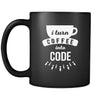 Mug Programmer Gifts- I turn coffee into code mug - FunnyProgrammers Mug (11oz) Black-Drinkware-Teelime | shirts-hoodies-mugs