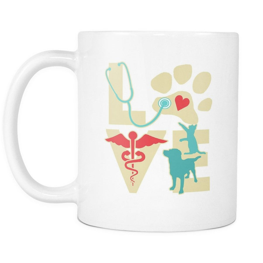 Mug Veterinary - Love Cat & Dog mug-Drinkware-Teelime | shirts-hoodies-mugs