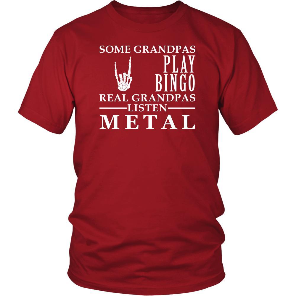 Music Shirt Some Grandpas play bingo, real Grandpas listen Metal Family Hobby-T-shirt-Teelime | shirts-hoodies-mugs