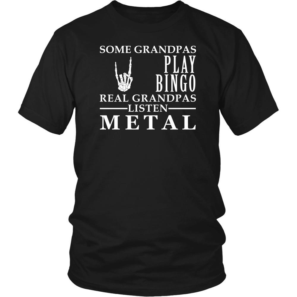 Music Shirt Some Grandpas play bingo, real Grandpas listen Metal Family Hobby-T-shirt-Teelime | shirts-hoodies-mugs