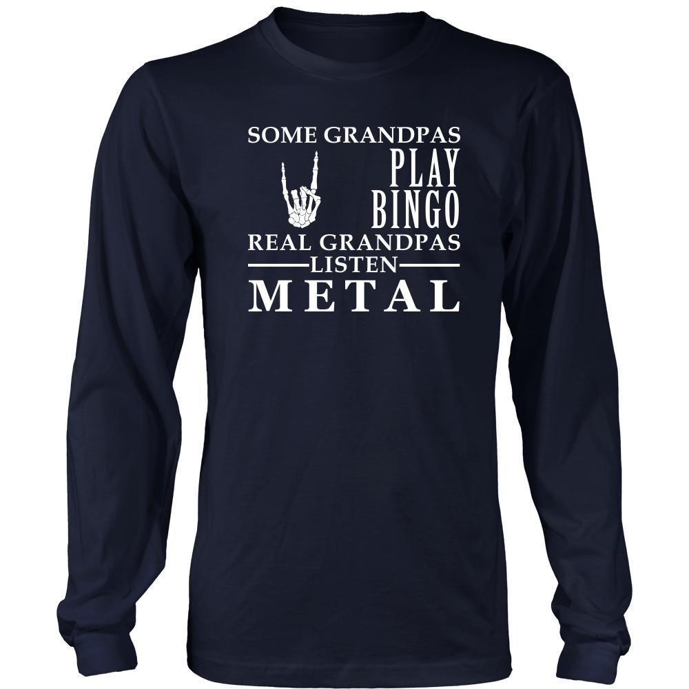 Music Shirt Some Grandpas play bingo, real Grandpas listen Metal Family Hobby-T-shirt-Teelime | shirts-hoodies-mugs