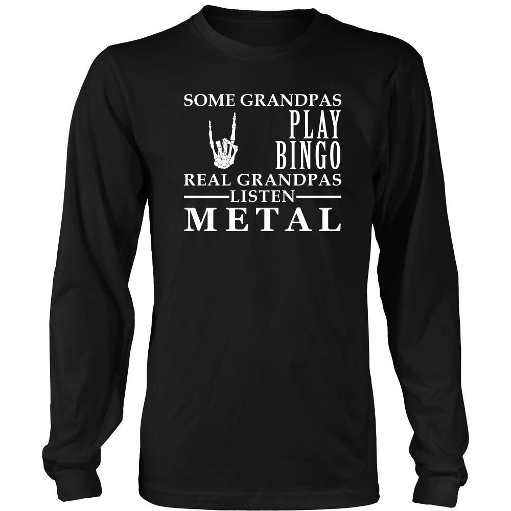 Music Shirt Some Grandpas play bingo, real Grandpas listen Metal Family Hobby-T-shirt-Teelime | shirts-hoodies-mugs