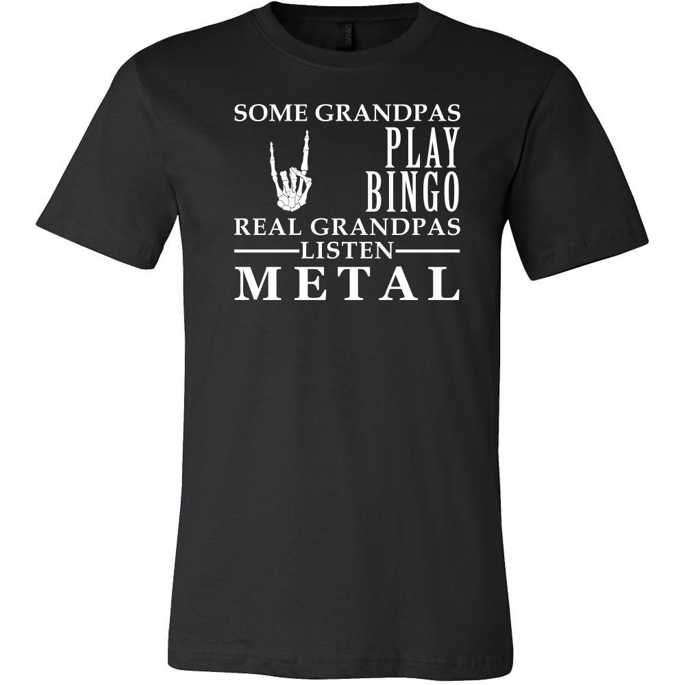 Music Shirt Some Grandpas play bingo, real Grandpas listen Metal Family Hobby-T-shirt-Teelime | shirts-hoodies-mugs