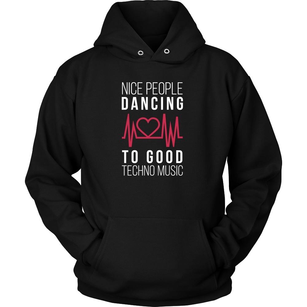 Music T Shirt - Nice people dancing to good Techno-T-shirt-Teelime | shirts-hoodies-mugs
