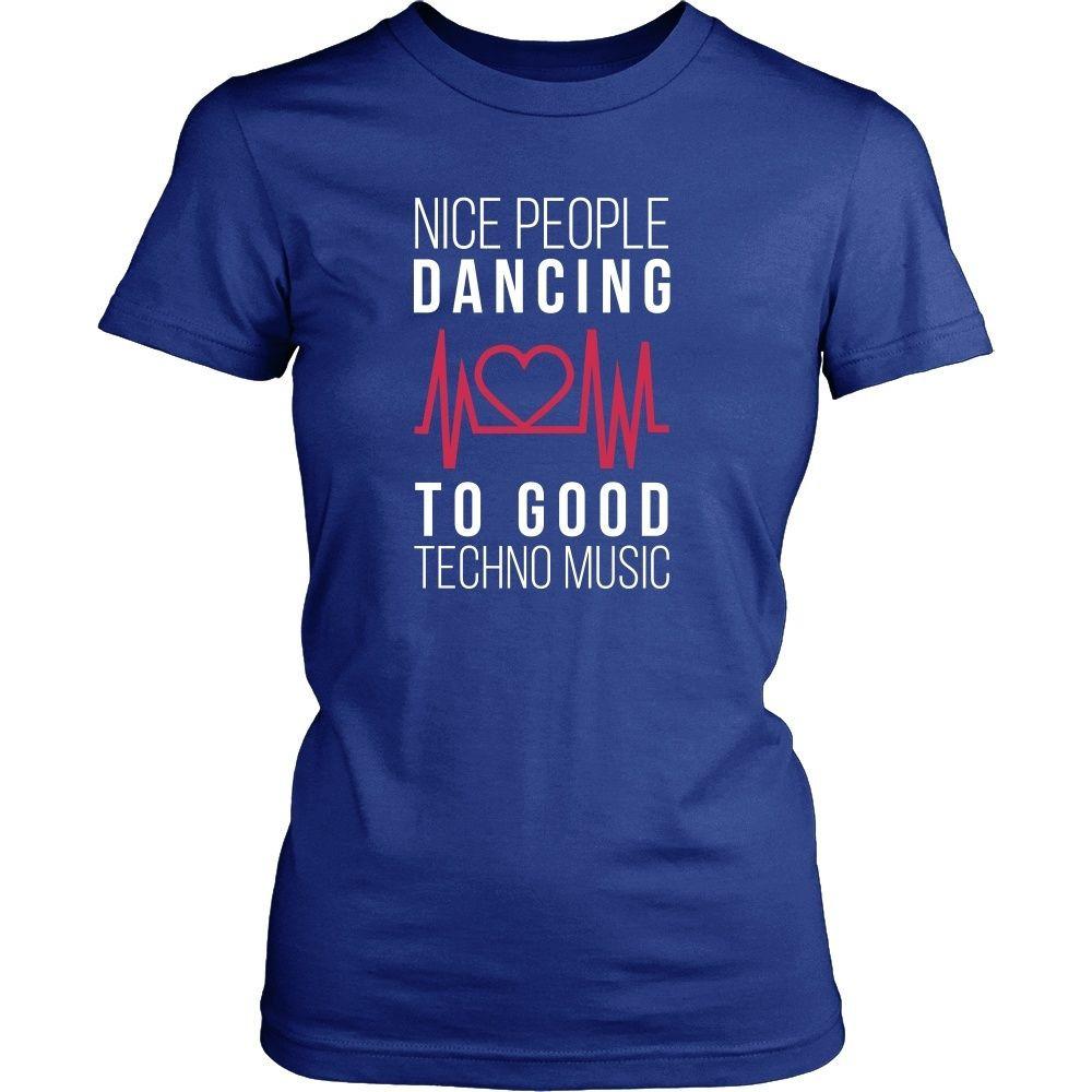 Music T Shirt - Nice people dancing to good Techno-T-shirt-Teelime | shirts-hoodies-mugs