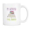 My weekend is all booked mug - Books Coffee Mug Book Coffee Cup (11oz)-Drinkware-Teelime | shirts-hoodies-mugs