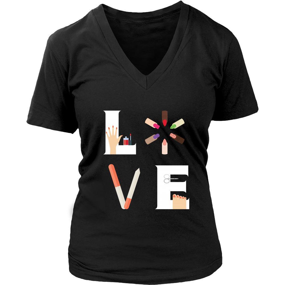 Nail Technician - LOVE Nail Technician - Cosmetologist Profession/Job Shirt-T-shirt-Teelime | shirts-hoodies-mugs