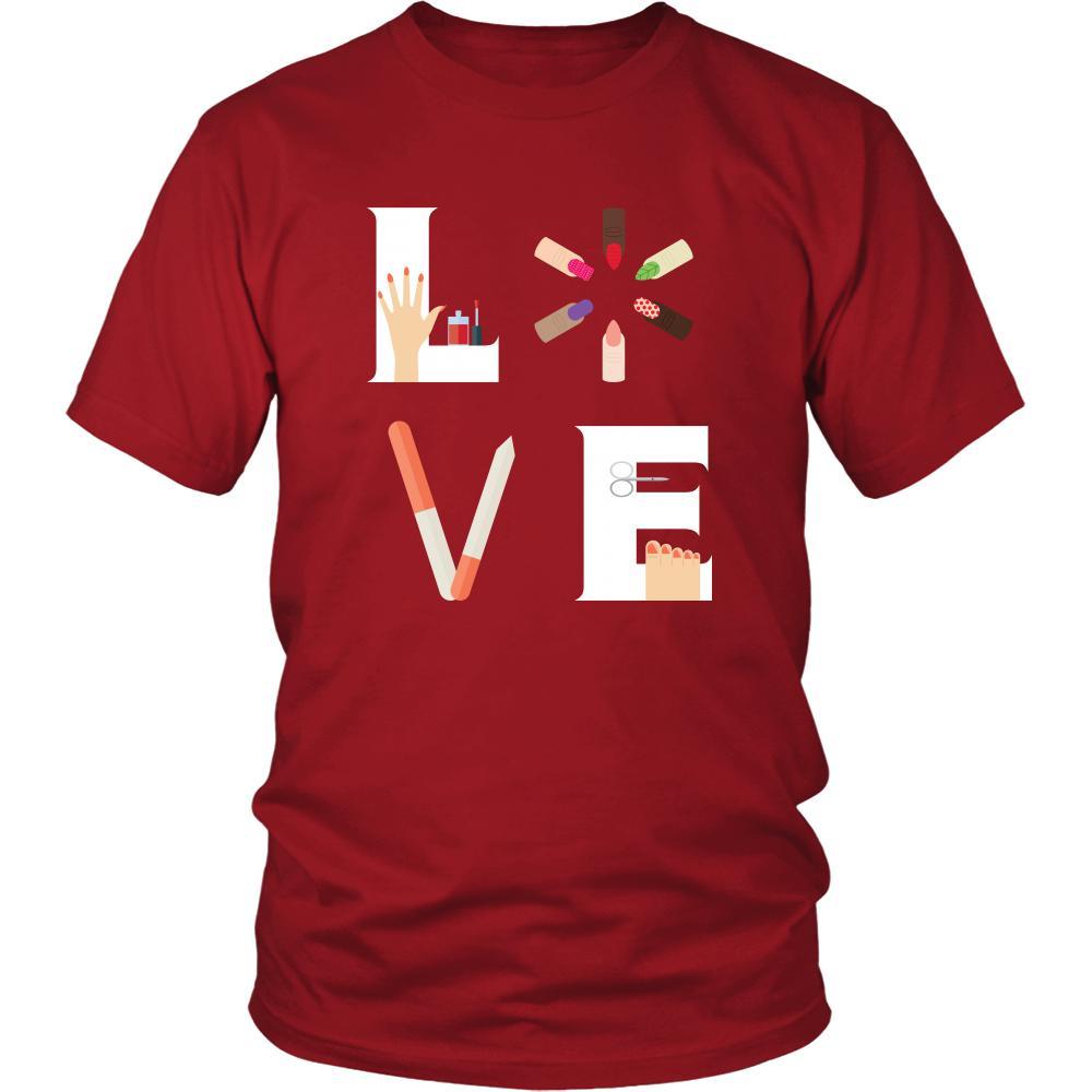 Nail Technician - LOVE Nail Technician - Cosmetologist Profession/Job Shirt-T-shirt-Teelime | shirts-hoodies-mugs