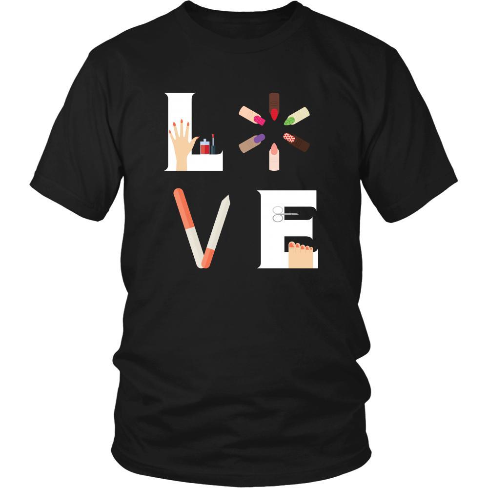 Nail Technician - LOVE Nail Technician - Cosmetologist Profession/Job Shirt-T-shirt-Teelime | shirts-hoodies-mugs