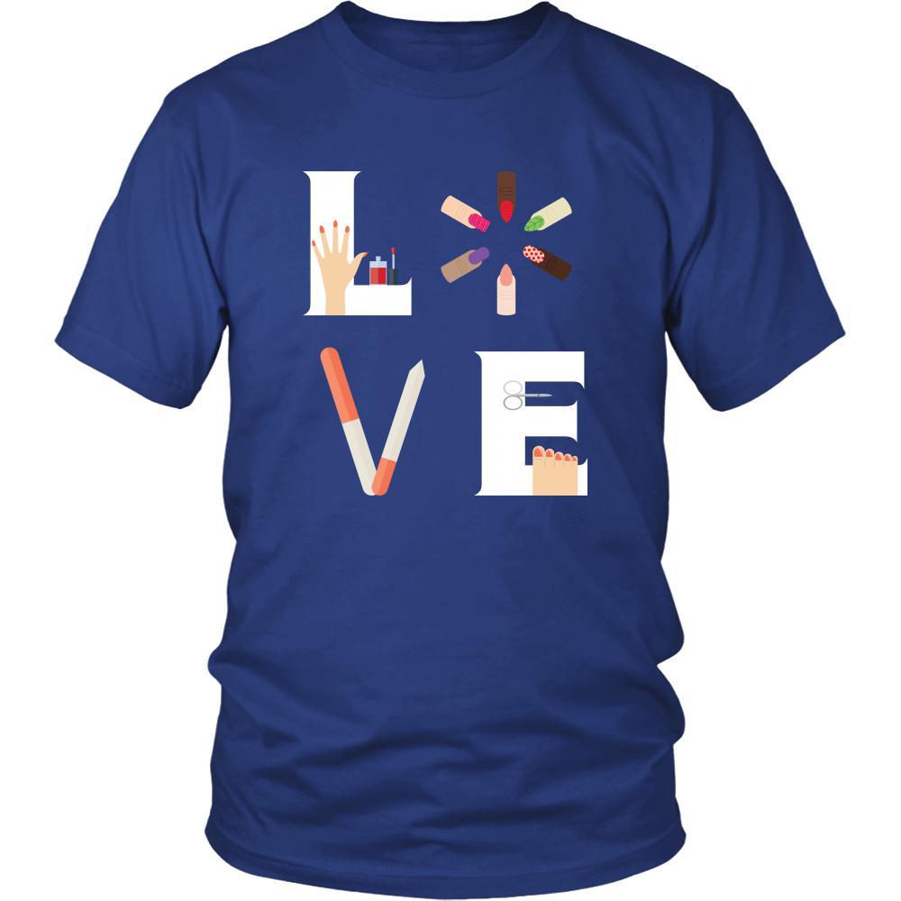Nail Technician - LOVE Nail Technician - Cosmetologist Profession/Job Shirt-T-shirt-Teelime | shirts-hoodies-mugs