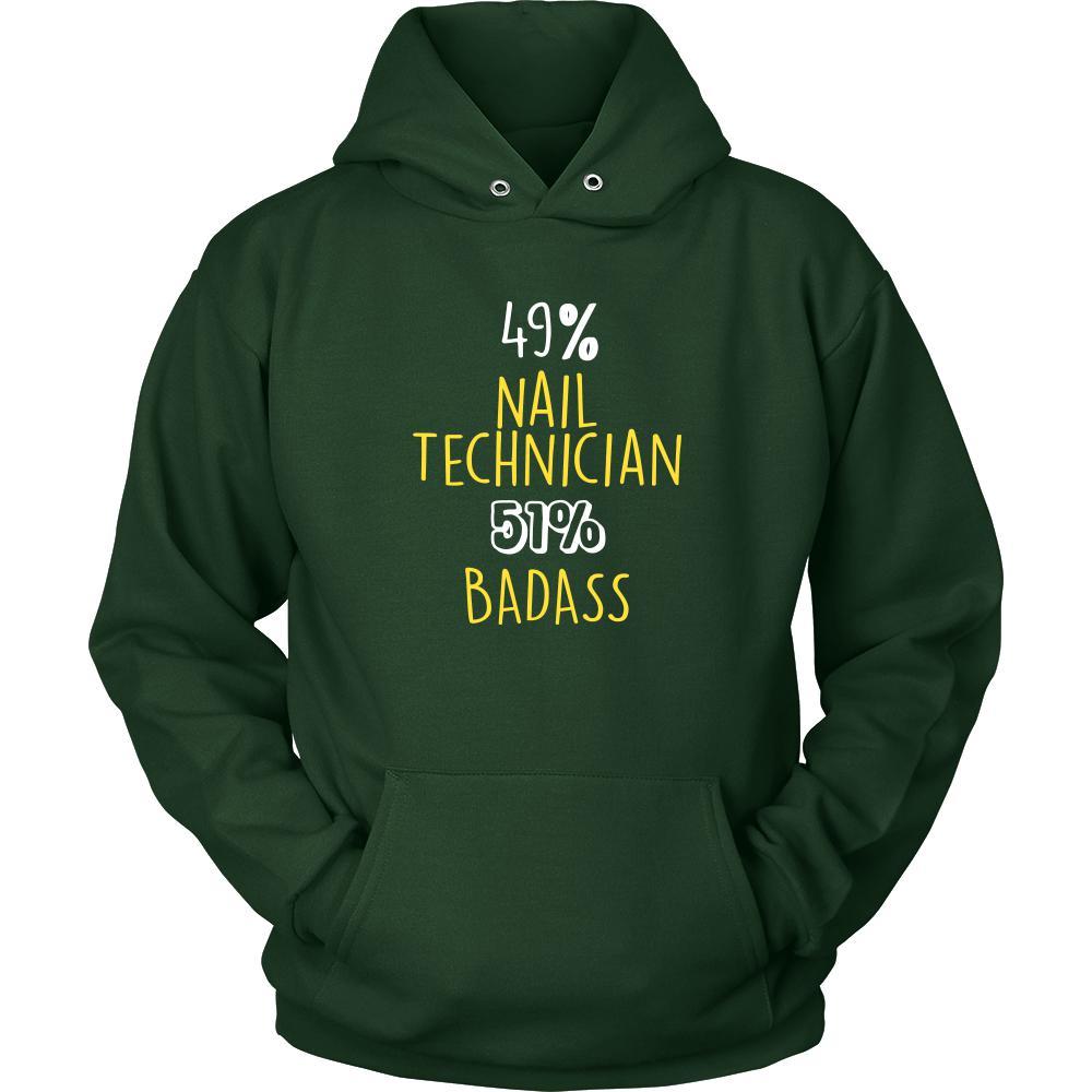 Nail Technician Shirt - 49% Nail Technician 51% Badass Profession-T-shirt-Teelime | shirts-hoodies-mugs