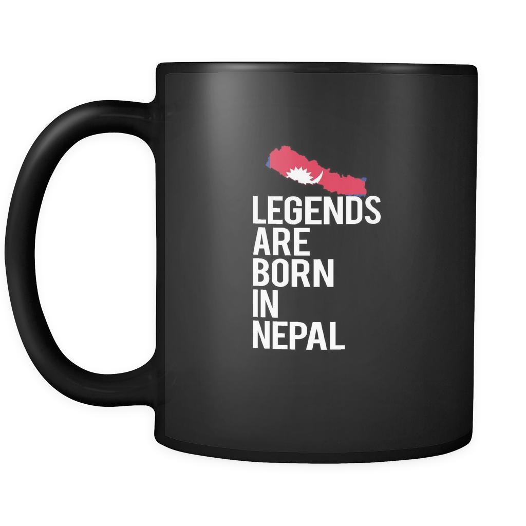 Nepal Legends are born in Nepal 11oz Black Mug-Drinkware-Teelime | shirts-hoodies-mugs