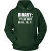 Nerd - Binary: It's as easy as 01, 10, 11 - Nerd Funny Shirt-T-shirt-Teelime | shirts-hoodies-mugs