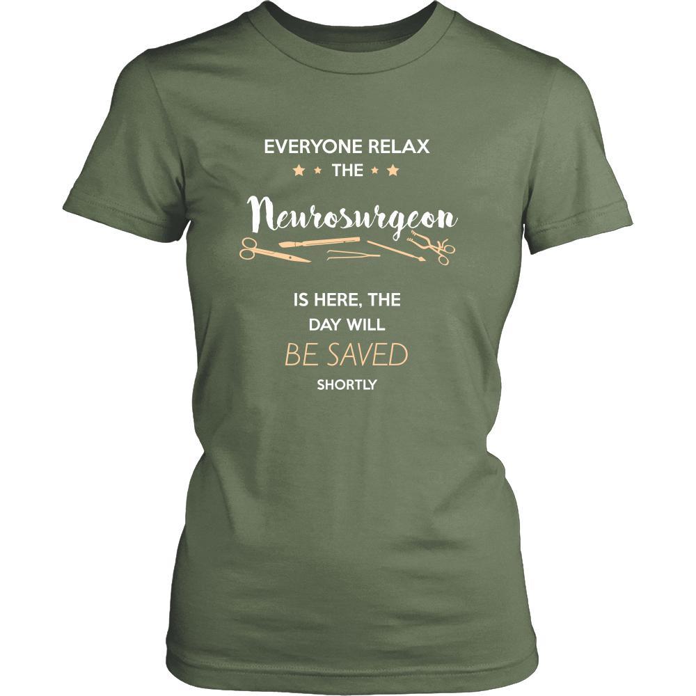 Neurosurgeon Shirt - Everyone relax the Neurosurgeon is here, the day will be save shortly - Profession Gift-T-shirt-Teelime | shirts-hoodies-mugs