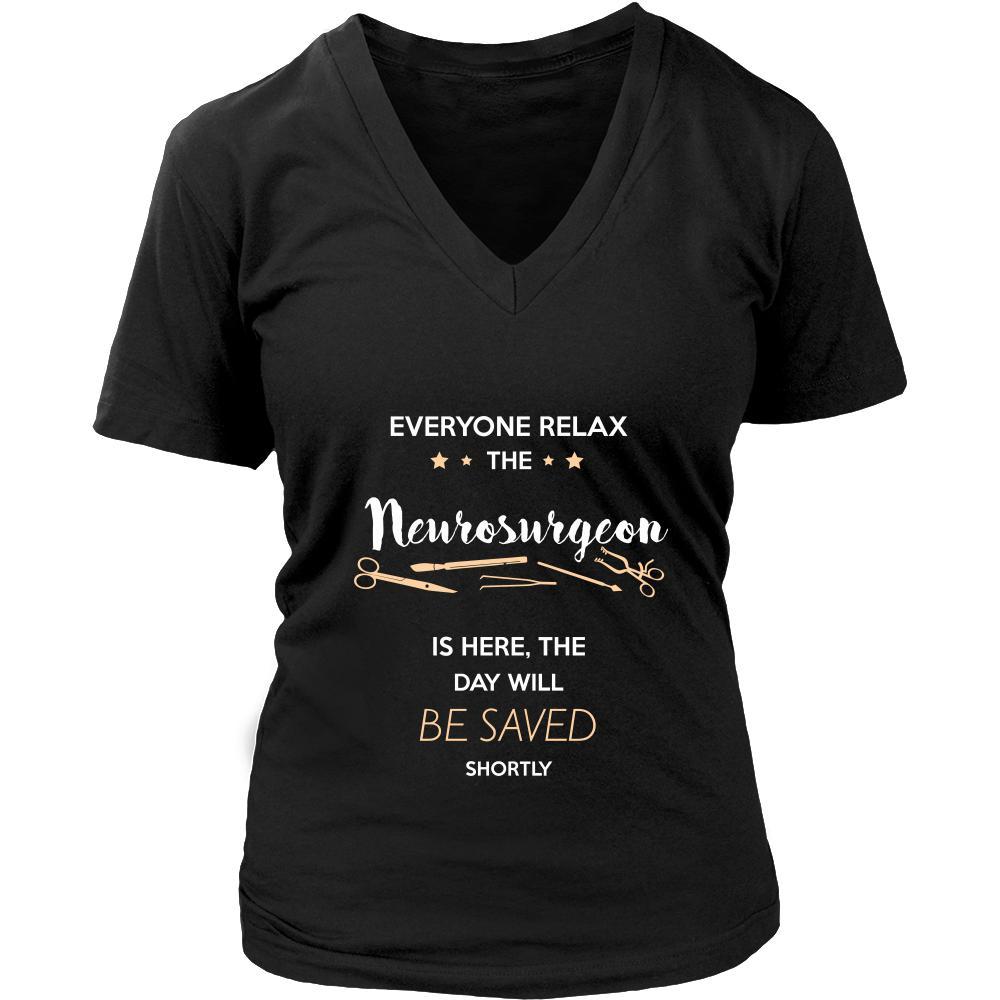 Neurosurgeon Shirt - Everyone relax the Neurosurgeon is here, the day will be save shortly - Profession Gift-T-shirt-Teelime | shirts-hoodies-mugs