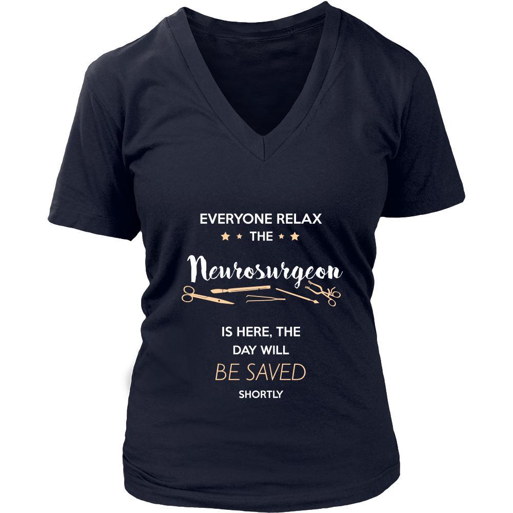 Neurosurgeon Shirt - Everyone relax the Neurosurgeon is here, the day will be save shortly - Profession Gift-T-shirt-Teelime | shirts-hoodies-mugs