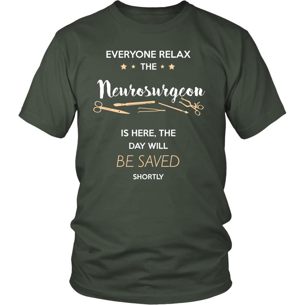Neurosurgeon Shirt - Everyone relax the Neurosurgeon is here, the day will be save shortly - Profession Gift-T-shirt-Teelime | shirts-hoodies-mugs