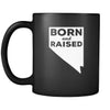 Nevada Born and raised Nevada 11oz Black Mug-Drinkware-Teelime | shirts-hoodies-mugs