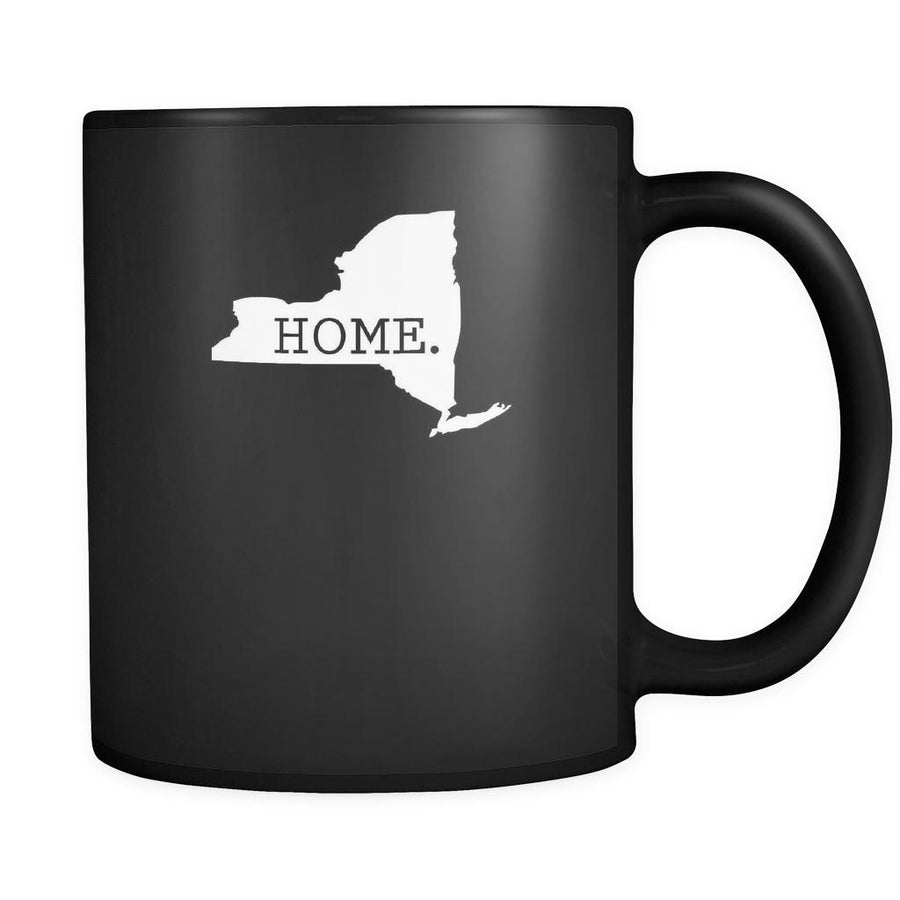 New York Home New York 11oz Black Mug-Drinkware-Teelime | shirts-hoodies-mugs