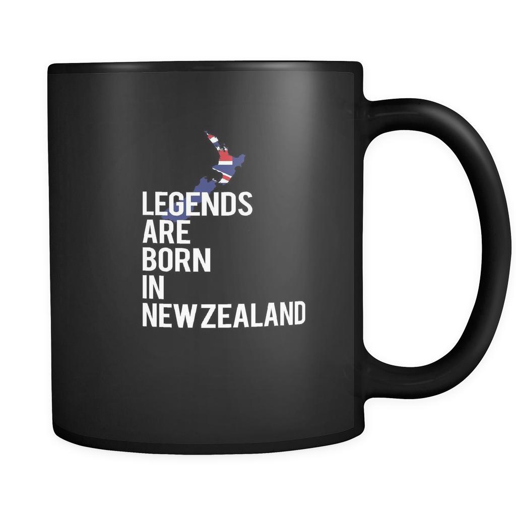 New Zealand Legends are born in New Zealand 11oz Black Mug-Drinkware-Teelime | shirts-hoodies-mugs