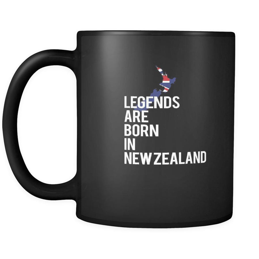 New Zealand Legends are born in New Zealand 11oz Black Mug-Drinkware-Teelime | shirts-hoodies-mugs