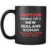 New Zealander Caution Pissing Off A New Zealand Woman May Cause Severe Bodily Harm 11oz Black Mug-Drinkware-Teelime | shirts-hoodies-mugs