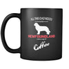 Newfoundland All this Dad needs is his Newfoundland and a cup of coffee 11oz Black Mug-Drinkware-Teelime | shirts-hoodies-mugs