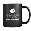 Newfoundland Feel Safe With A Newfoundland 11oz Black Mug-Drinkware-Teelime | shirts-hoodies-mugs