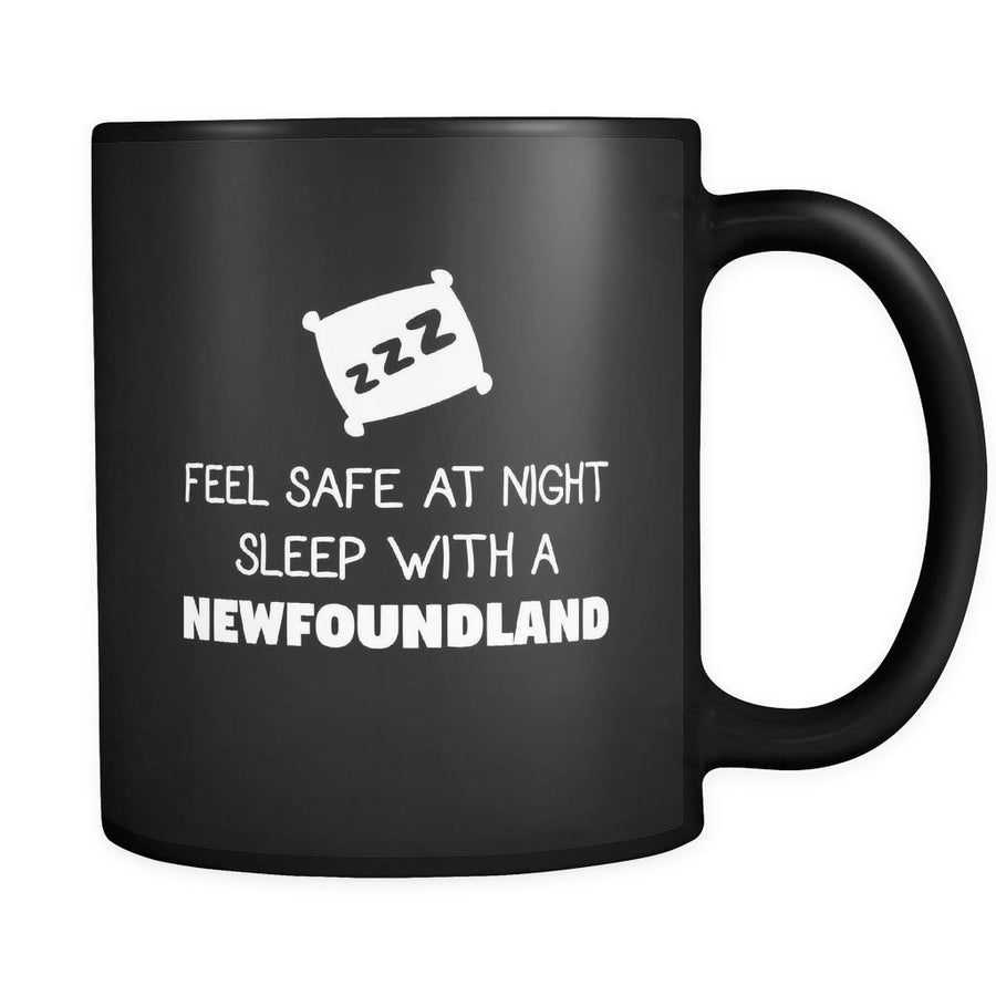 Newfoundland Feel Safe With A Newfoundland 11oz Black Mug-Drinkware-Teelime | shirts-hoodies-mugs