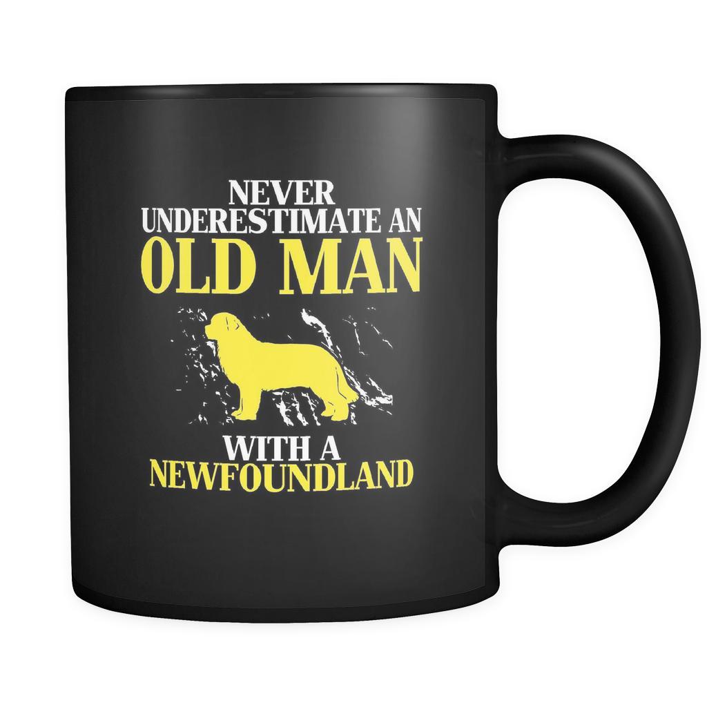 Newfoundland Never underestimate an old man with a Newfoundland 11oz Black Mug-Drinkware-Teelime | shirts-hoodies-mugs