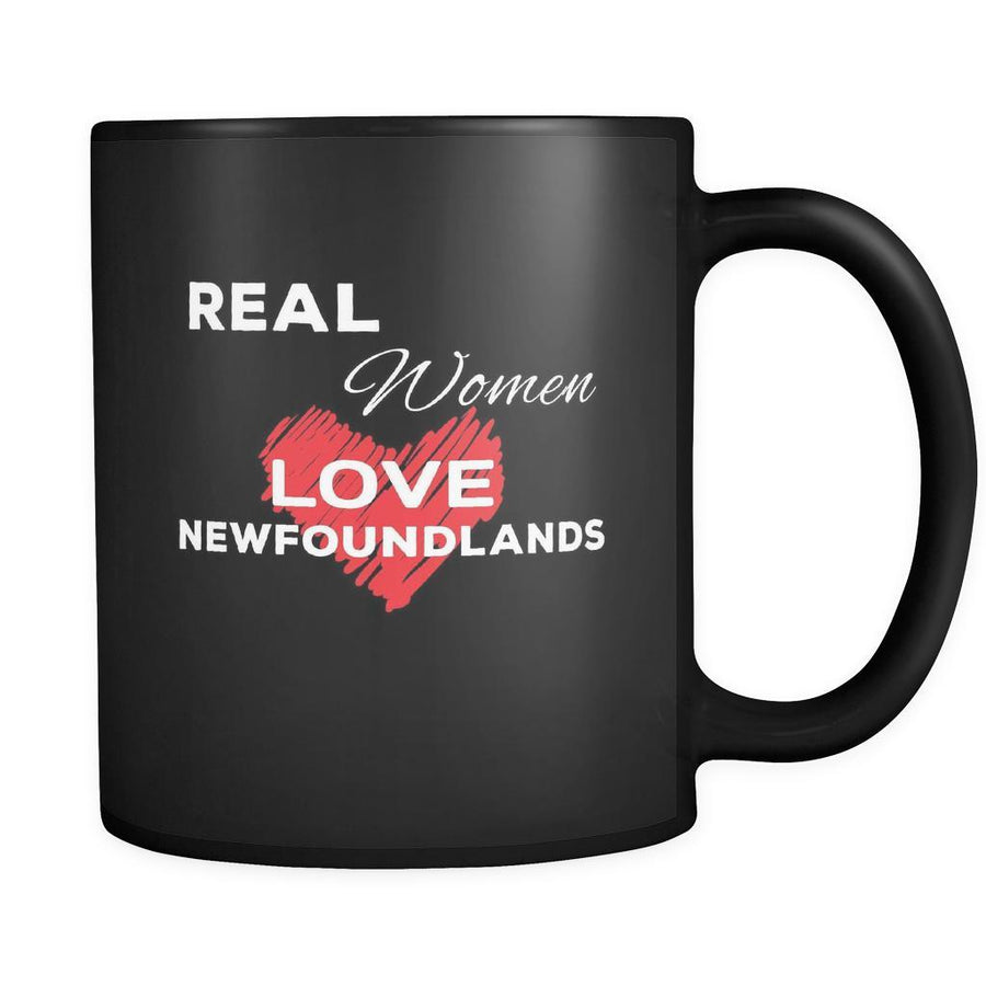 Newfoundland Real Women Love Newfoundlands 11oz Black Mug