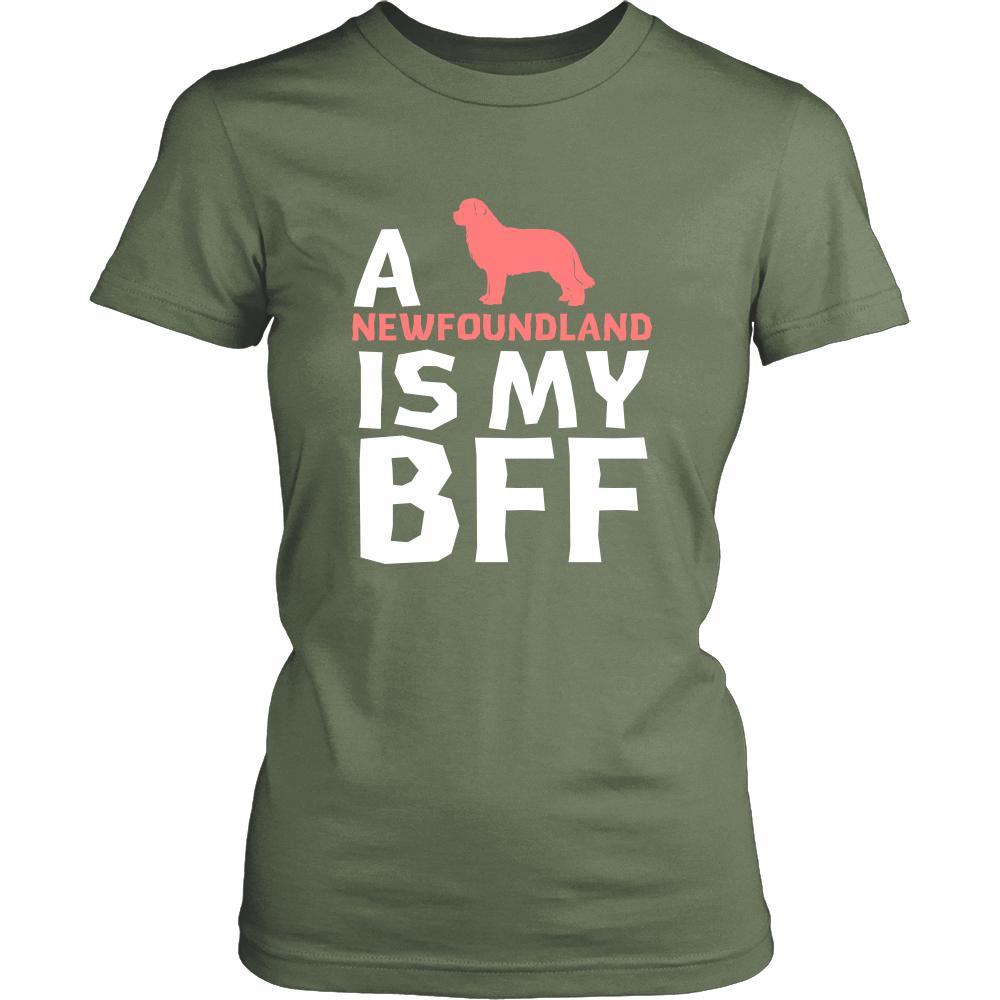 Newfoundland Shirt - a Newfoundland is my bff- Dog Lover Gift-T-shirt-Teelime | shirts-hoodies-mugs