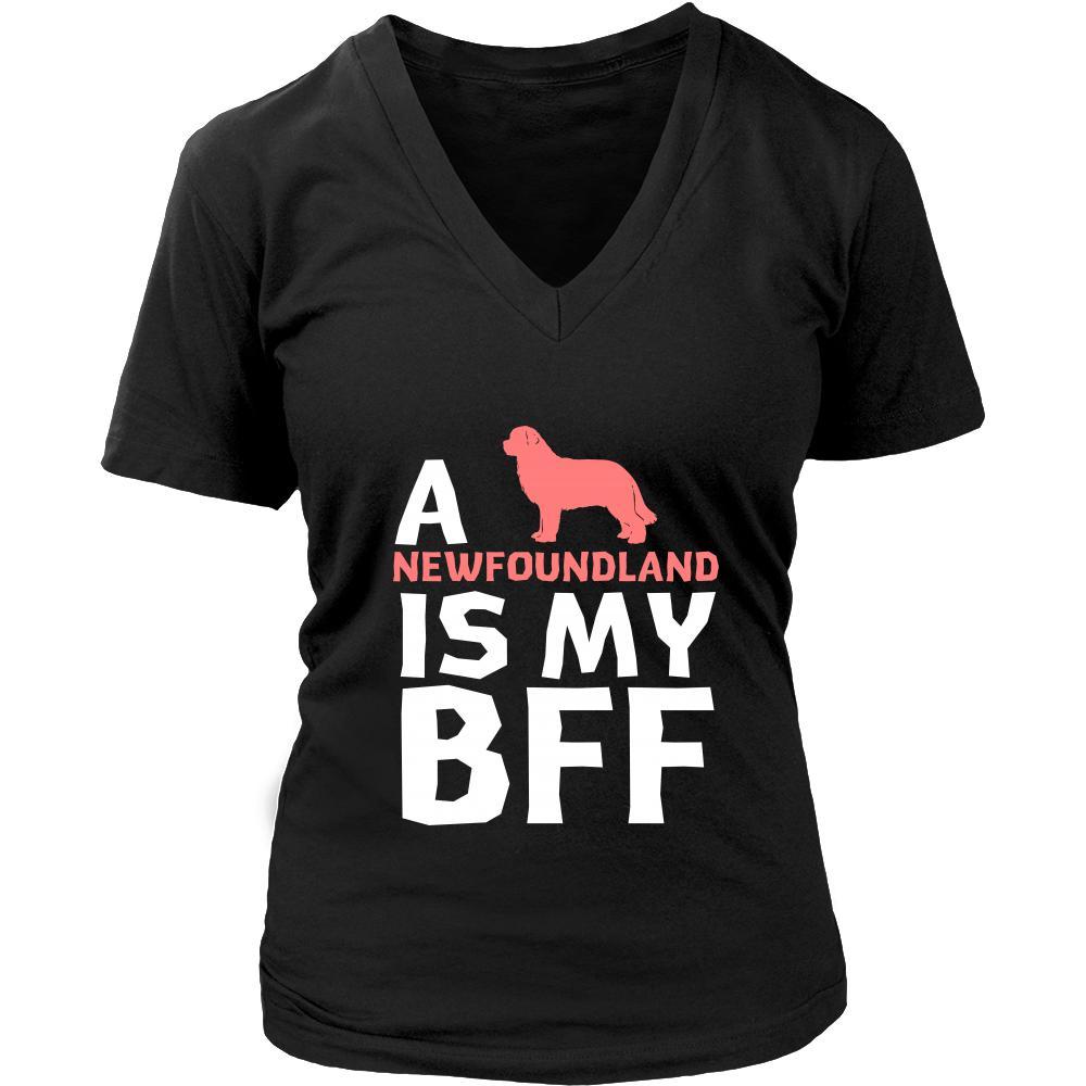 Newfoundland Shirt - a Newfoundland is my bff- Dog Lover Gift-T-shirt-Teelime | shirts-hoodies-mugs