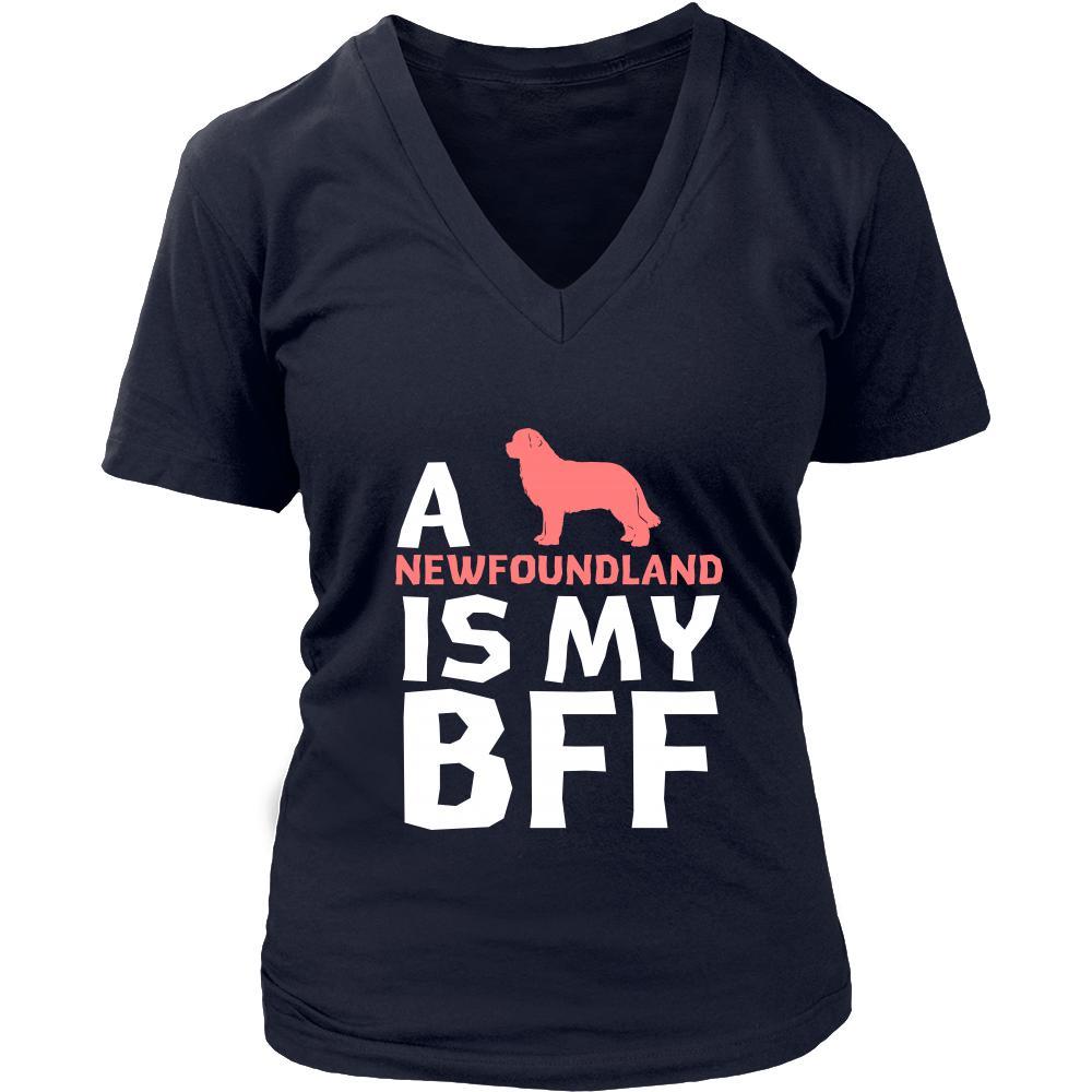 Newfoundland Shirt - a Newfoundland is my bff- Dog Lover Gift-T-shirt-Teelime | shirts-hoodies-mugs