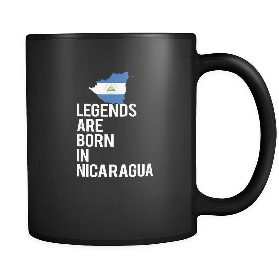 Nicaragua Legends are born in Nicaragua 11oz Black Mug-Drinkware-Teelime | shirts-hoodies-mugs