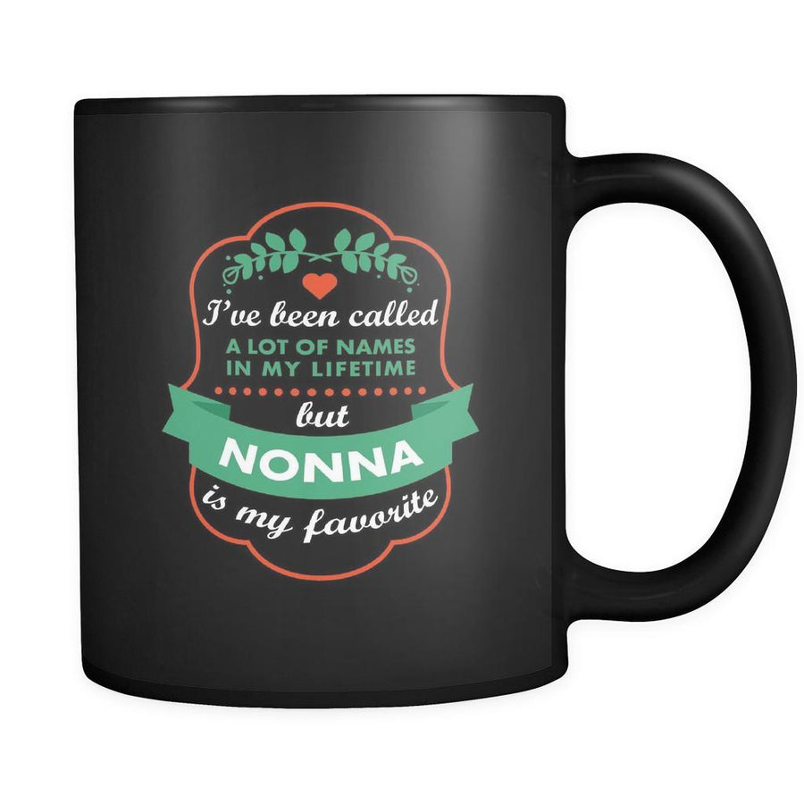 Nonna I've been called a lot of names in my lifetime but nonna is my favorite 11oz Black Mug-Drinkware-Teelime | shirts-hoodies-mugs