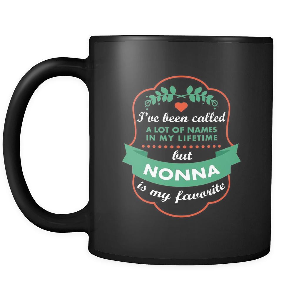 Nonna I've been called a lot of names in my lifetime but nonna is my favorite 11oz Black Mug-Drinkware-Teelime | shirts-hoodies-mugs