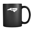 North Carolina Love North Carolina 11oz Black Mug-Drinkware-Teelime | shirts-hoodies-mugs