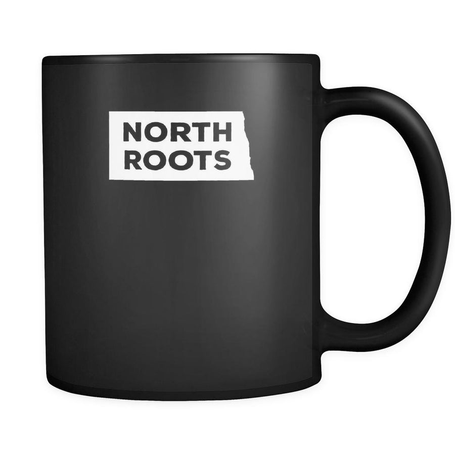 North Dakota North Roots North Dakota 11oz Black Mug-Drinkware-Teelime | shirts-hoodies-mugs