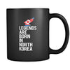 North Korea Legends are born in North Korea 11oz Black Mug-Drinkware-Teelime | shirts-hoodies-mugs
